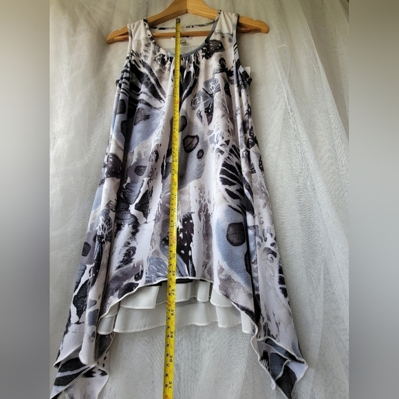 JOSEPH RIBKHOFF 》Unique Rare Sleeveless Butterfly Tunic Top Fairycore - Picture 9 of 10